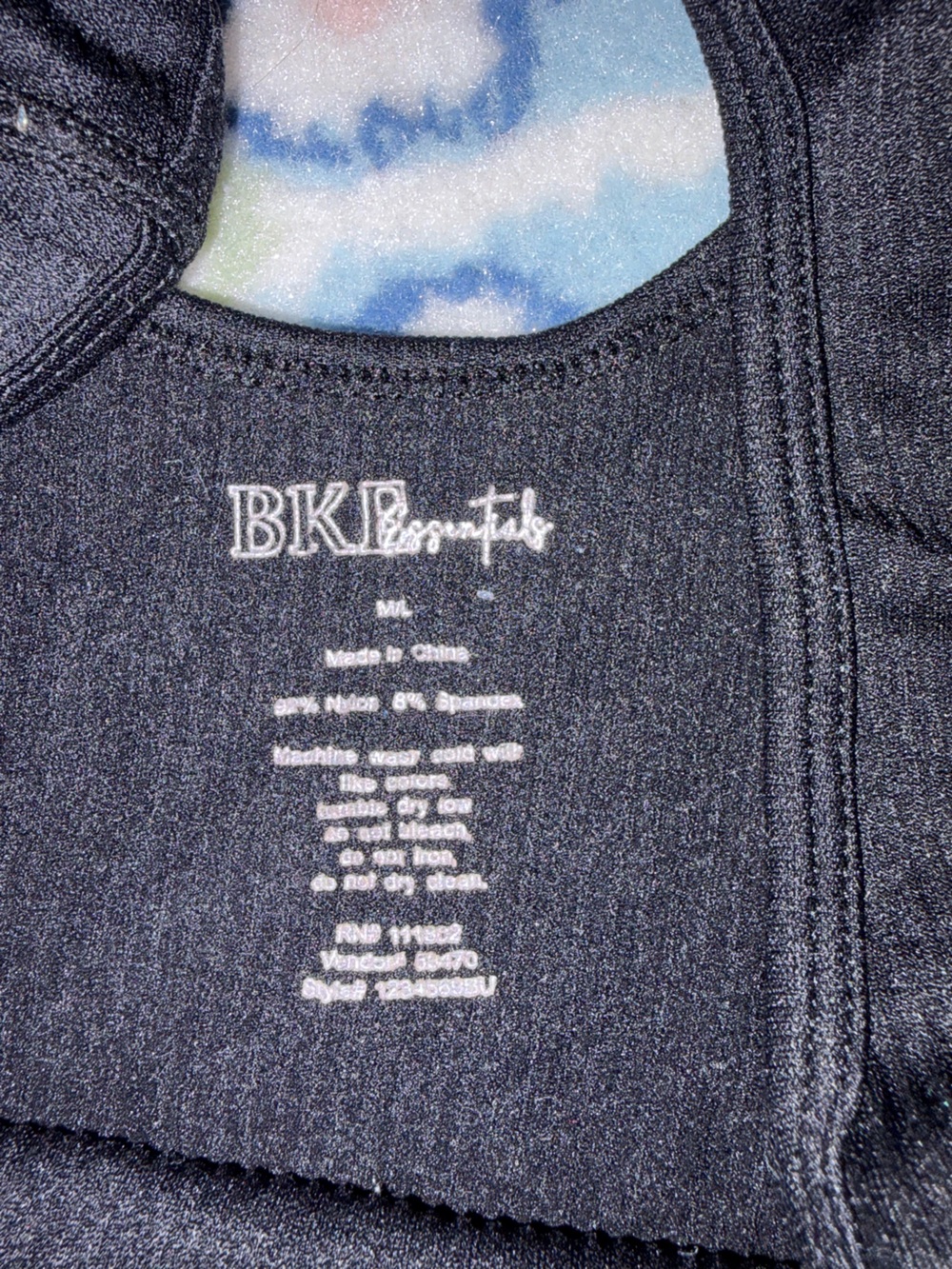 BKE Black Ribbed Racerback Tank - Picture 2 of 2